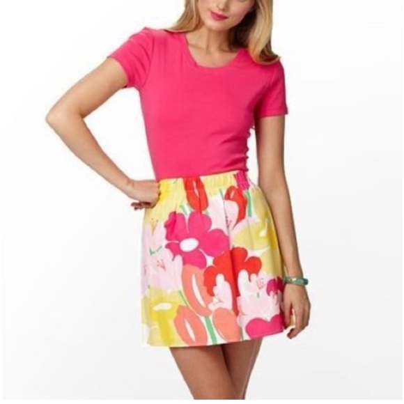 Lilly Pulitzer Lavish Lillies Blossom Skirt (15) - Picture 3 of 7